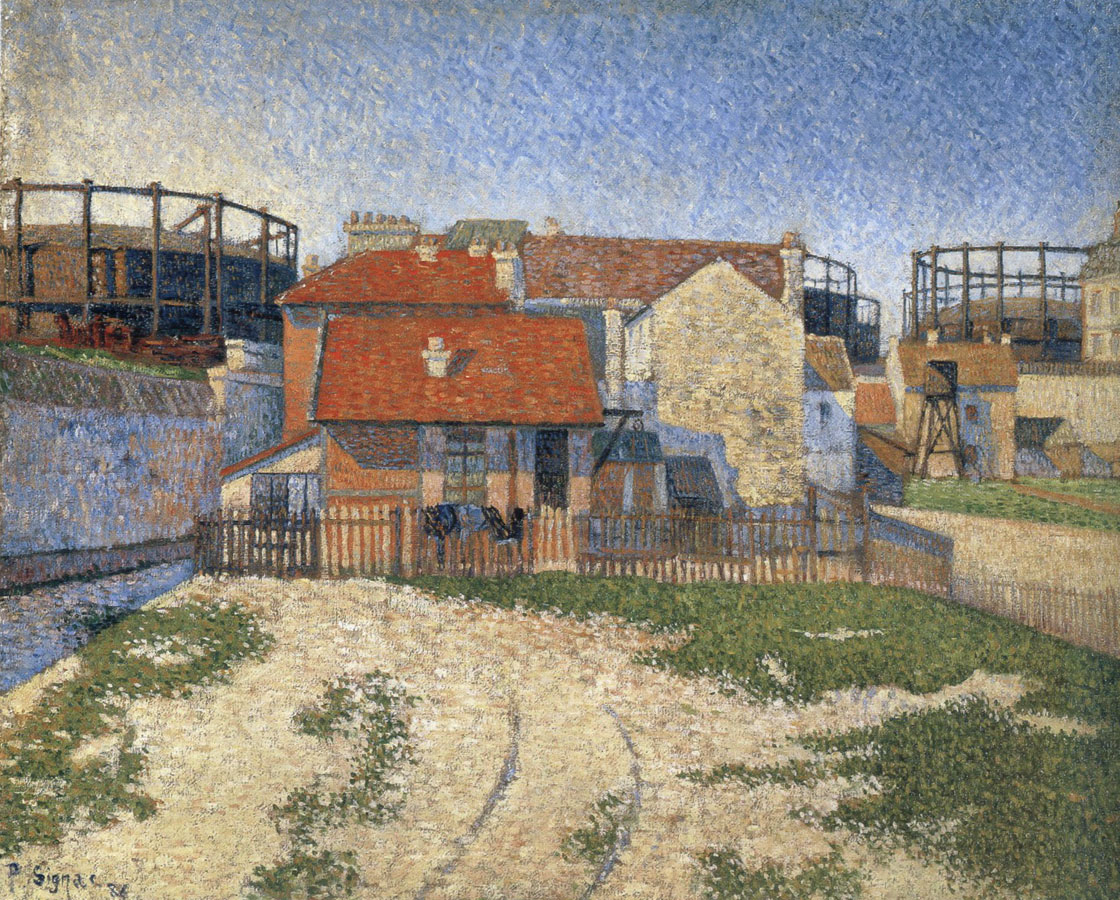 Paul Signac the gas tanks at clichy